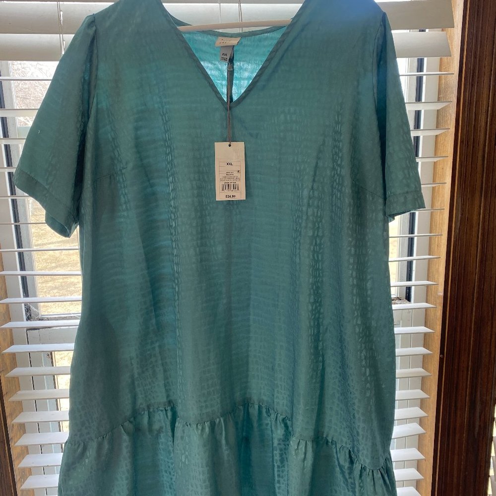 A New Day Plus Size T-Shirt Dress Teal